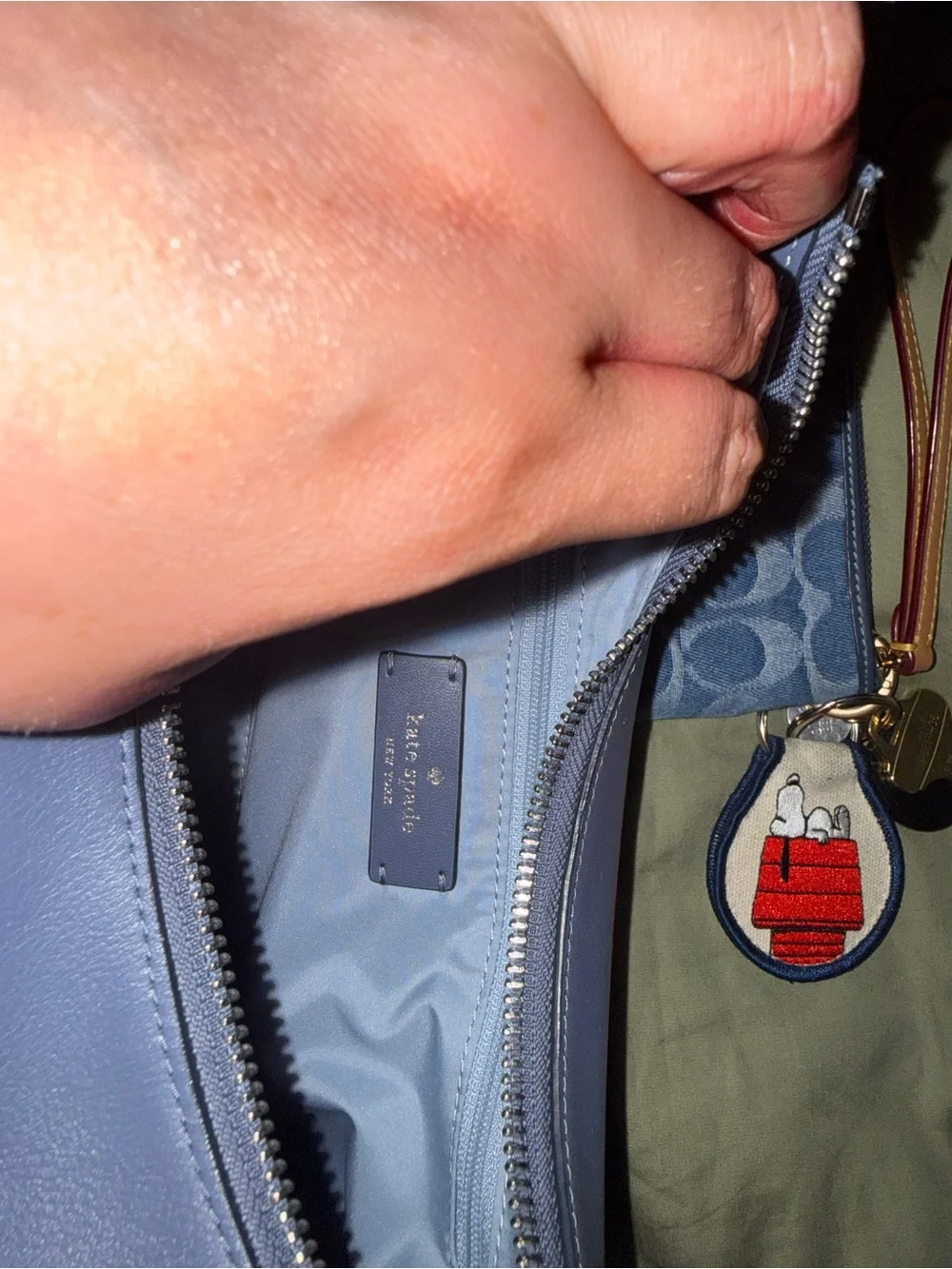 kate spade Blue Shoulder Bag cargo with Front Pockets